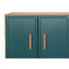 Комода со два шкафа во зелена боја и имитација дрво. -Almak