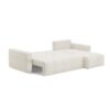 Аголна гарнитура Трокадеро во светло беж боја, прикажана во целосно пуштена позиција со рамна површина за спиење